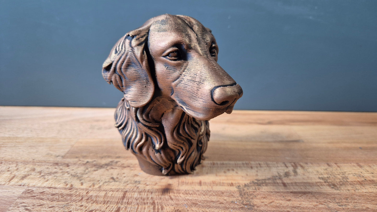 Flat Coated Retriever Bust