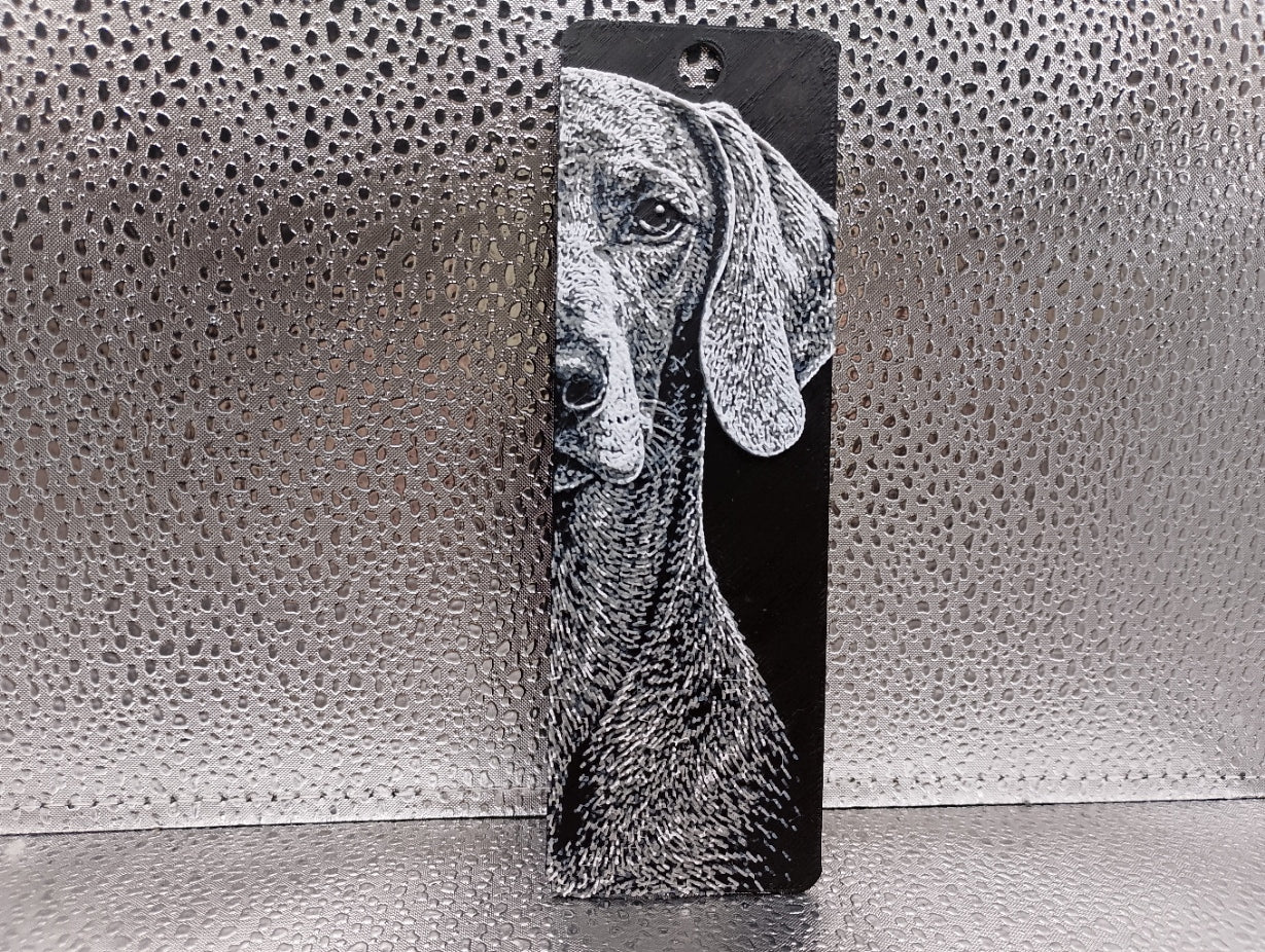 Weimaraner Bookmark – Hueforge