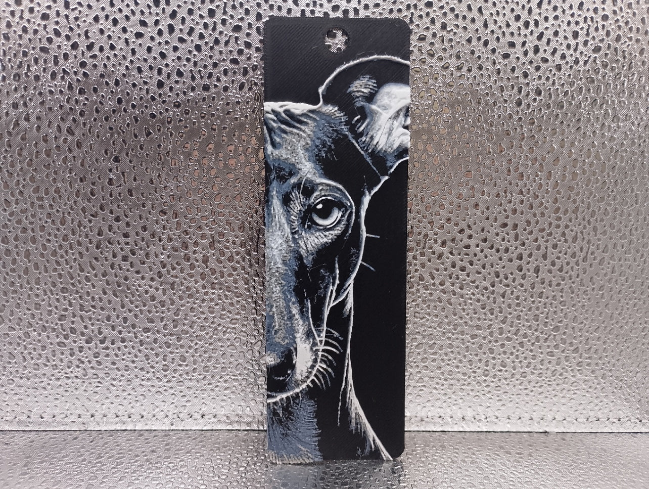 Greyhound Bookmark - Hueforge