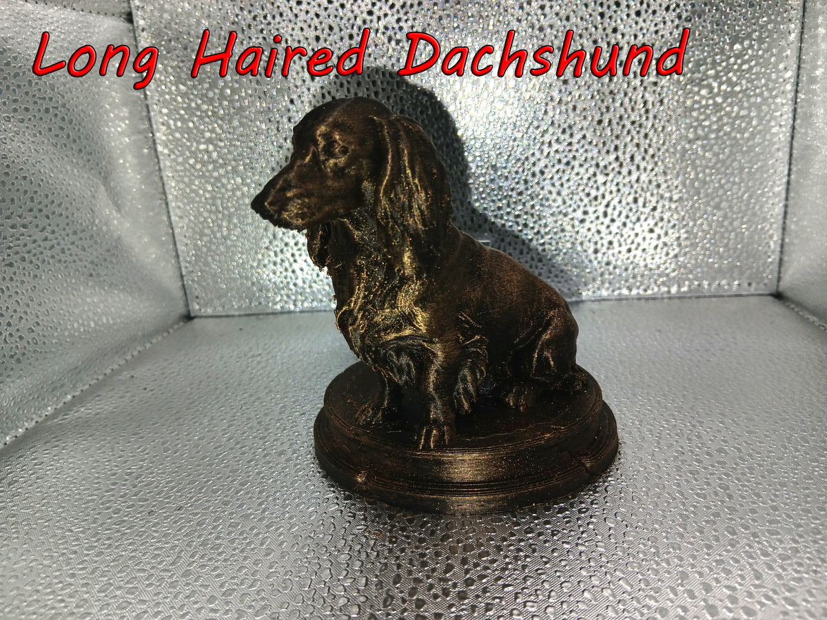 Long Haired Dachshund – 7cm Miniature Statue
