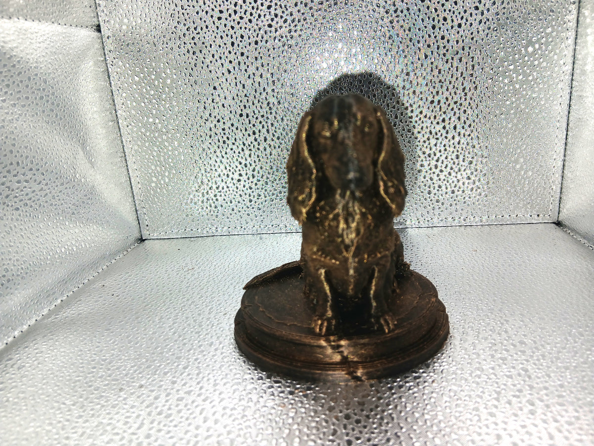 Long Haired Dachshund – 7cm Miniature Statue