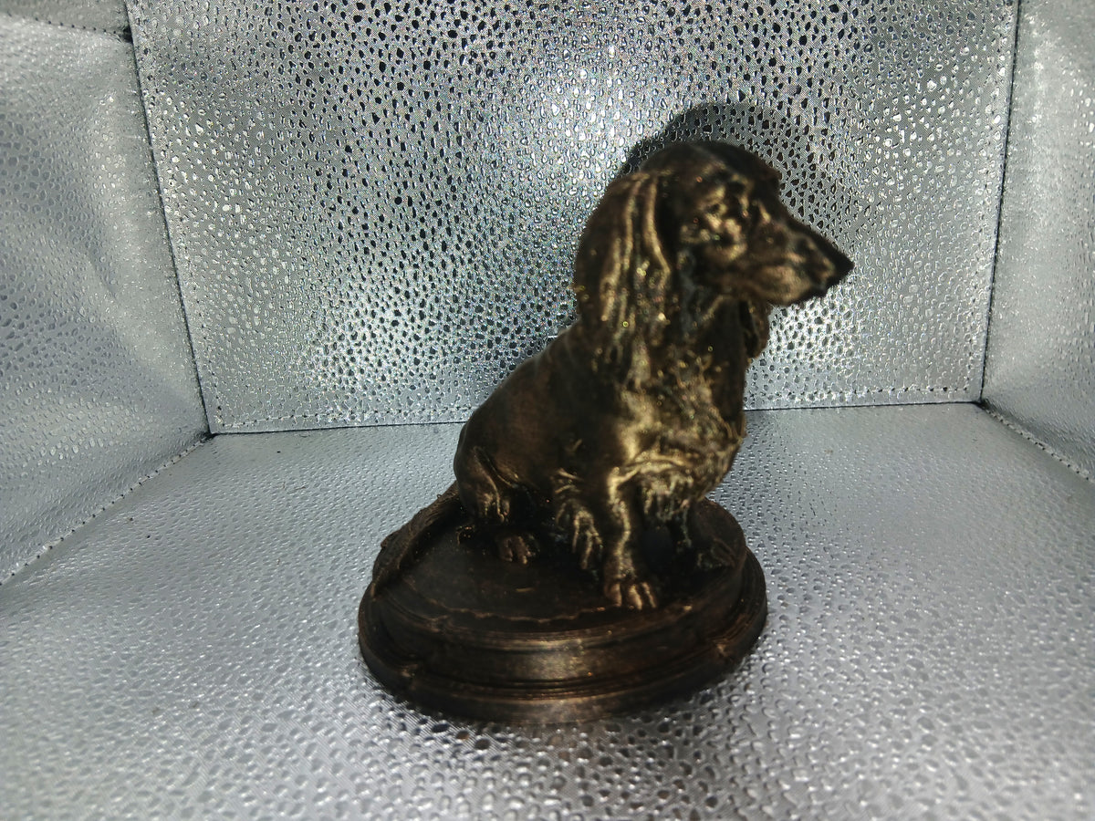 Long Haired Dachshund – 7cm Miniature Statue