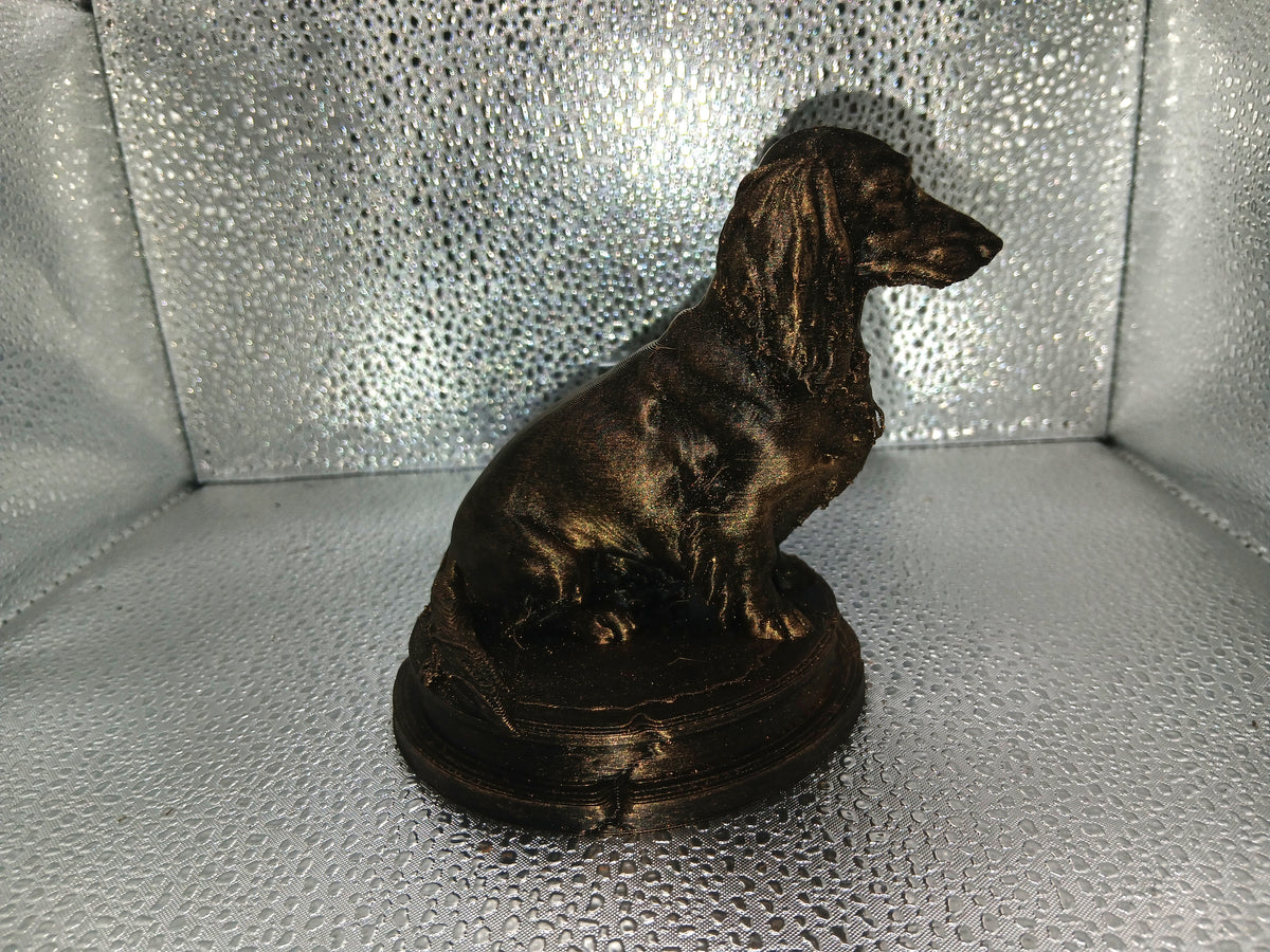 Long Haired Dachshund – 7cm Miniature Statue