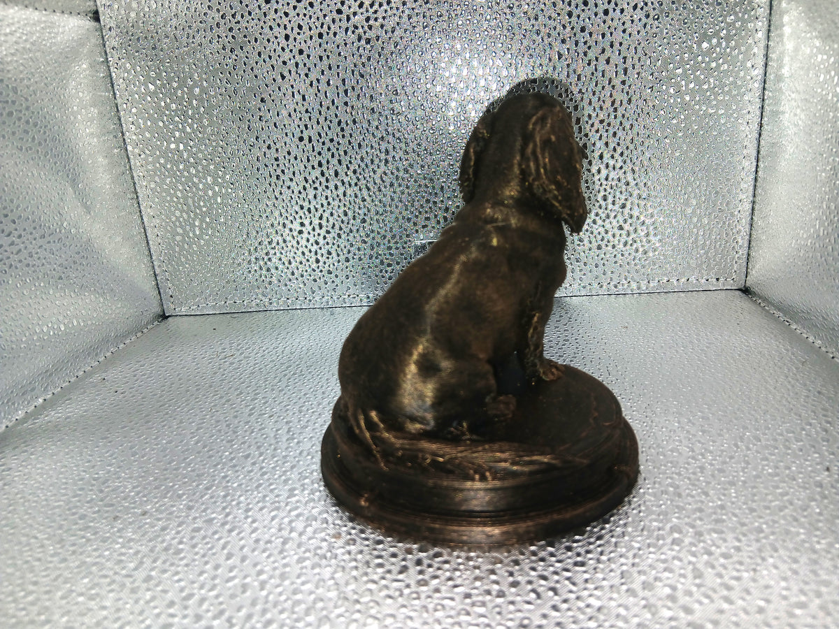 Long Haired Dachshund – 7cm Miniature Statue