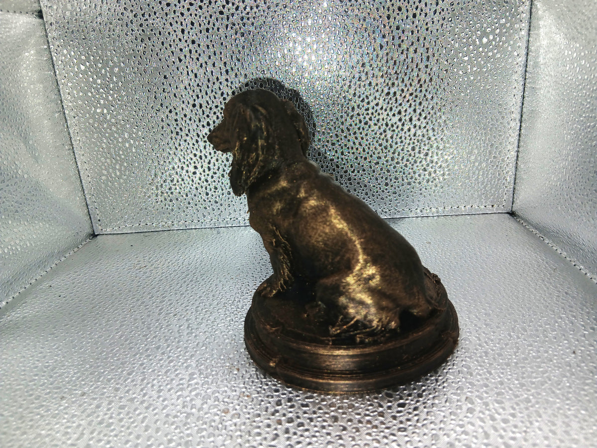 Long Haired Dachshund – 7cm Miniature Statue