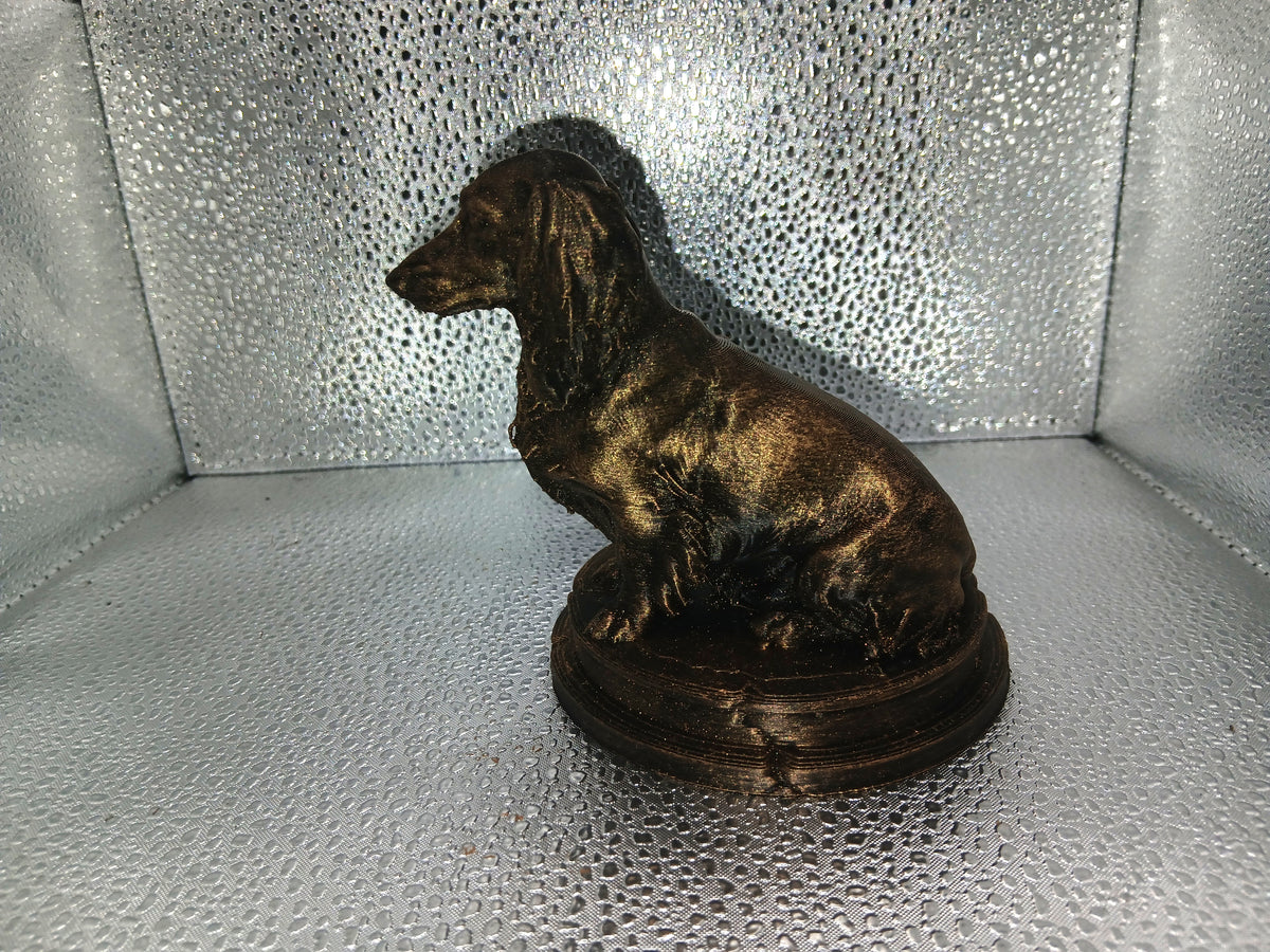 Long Haired Dachshund – 7cm Miniature Statue