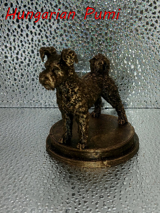 Hungarian Pumi – 7cm Standing Miniature Statue