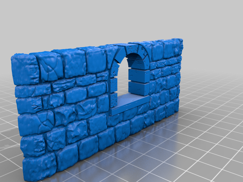 Openforge Dungeon Stone Diagonal Window Inch 3x3 Arched