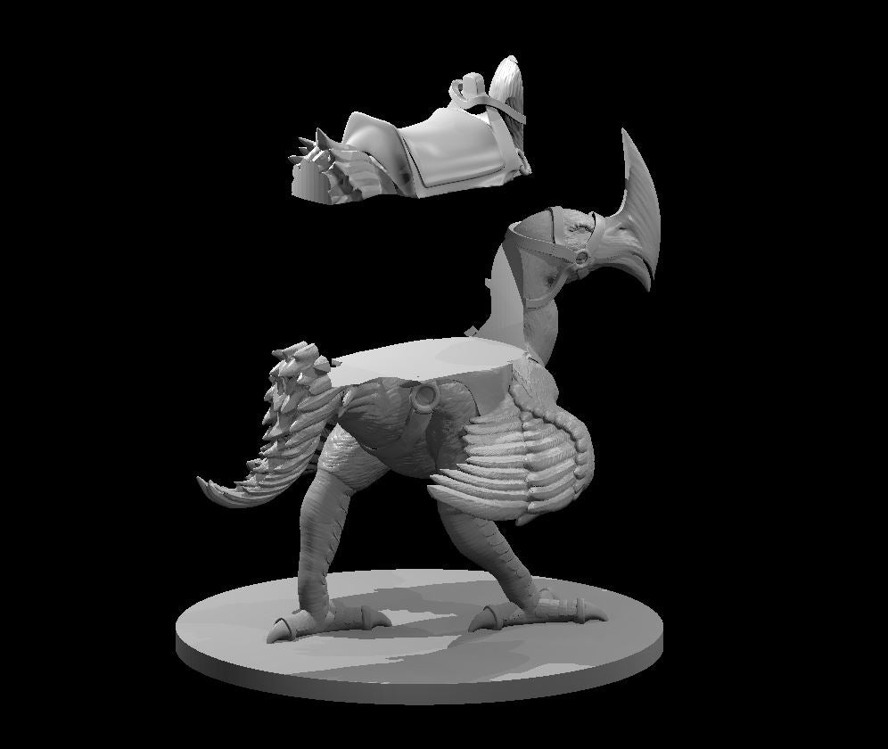 Dungeons & Dragons Axe Beak Mount with mini slot Miniature