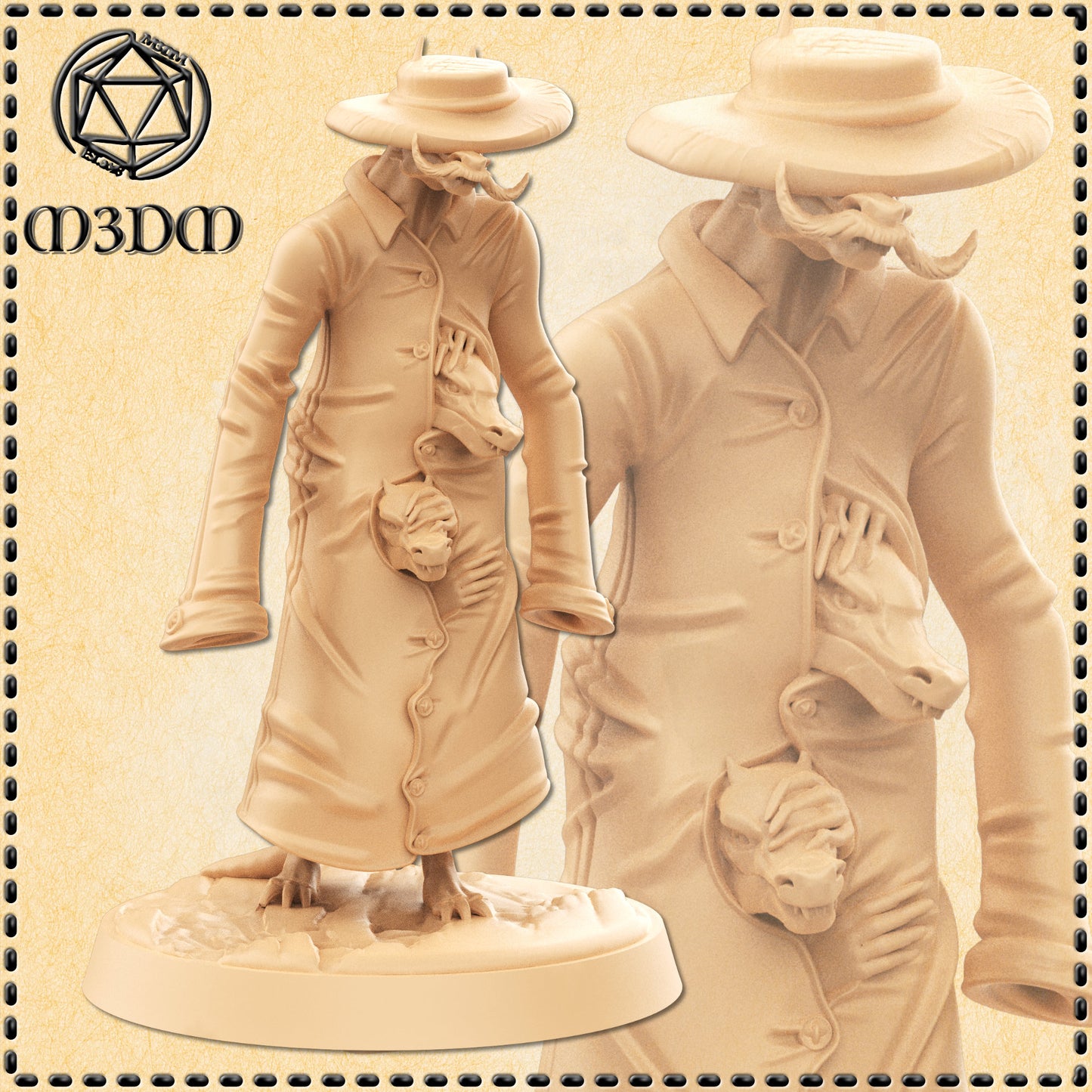 Dungeons & Dragons 3 Kobolds in a Trench Coat Miniature