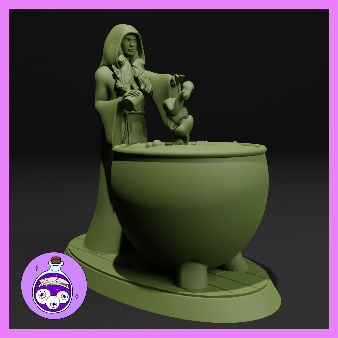 Dungeons & Dragons Alchemist Witch Brewmaster Miniature