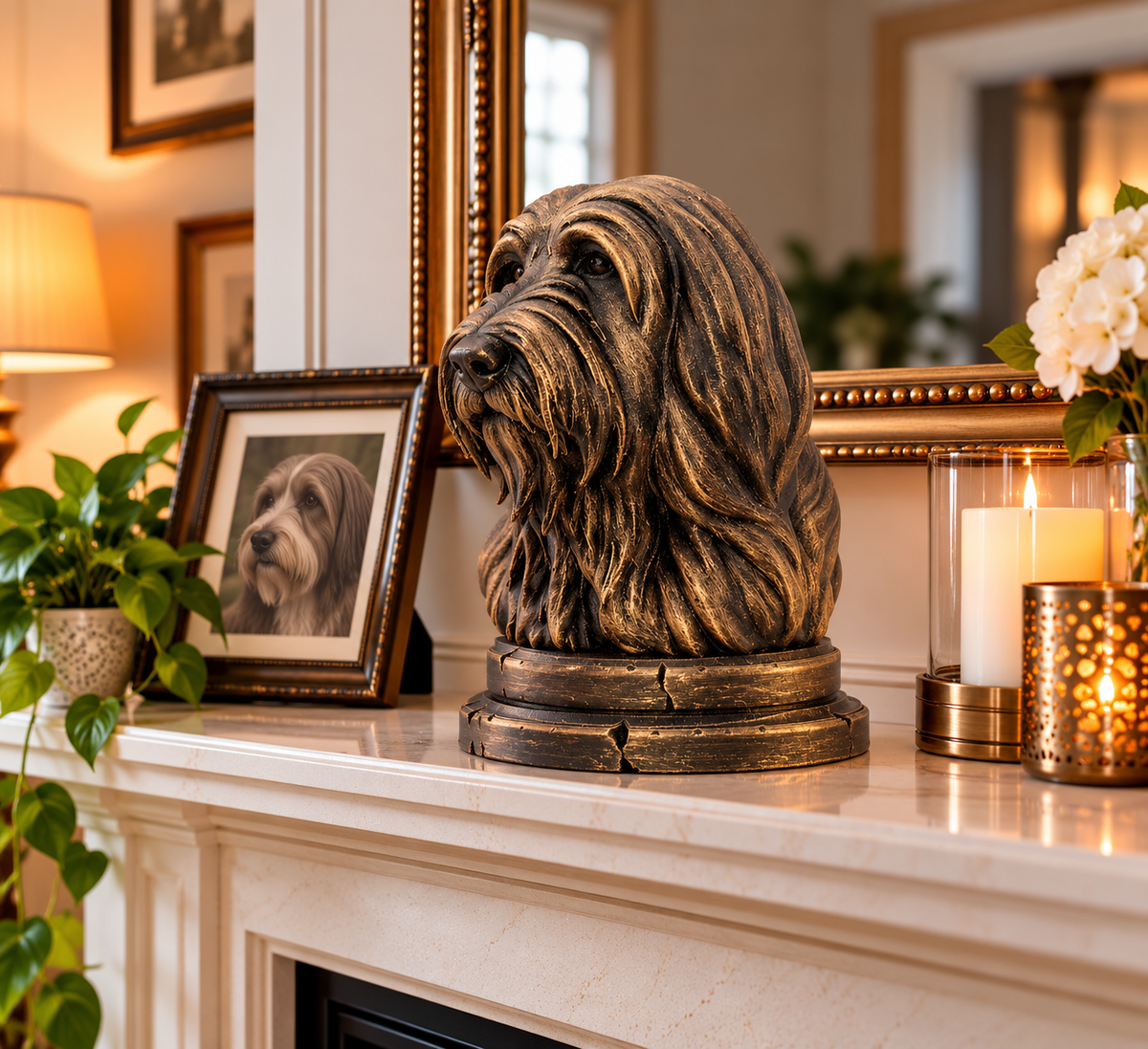 Bearded Collie Bust