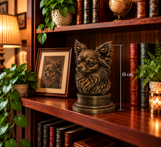 Long Haired Chihuahua Bust