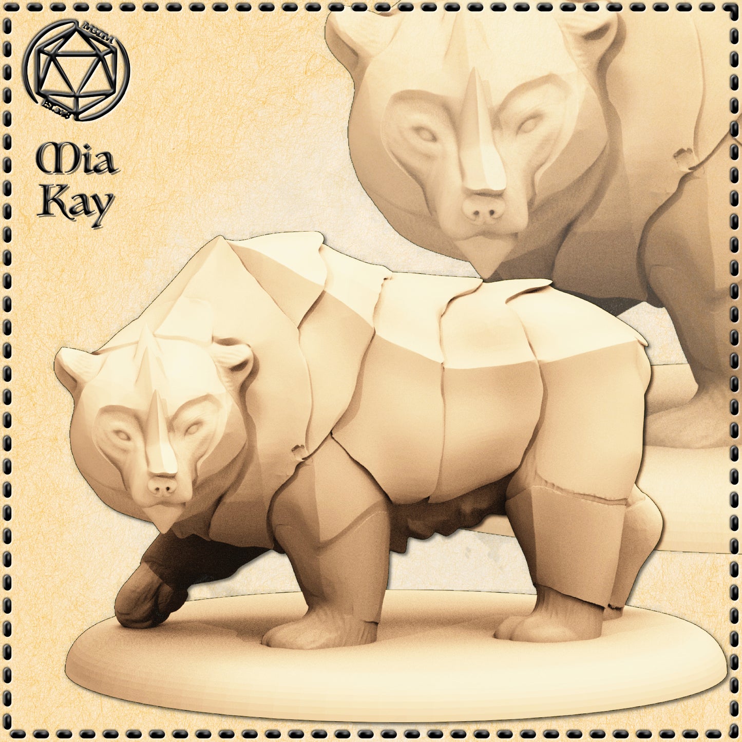Dungeons & Dragons Armoured Bear Miniature