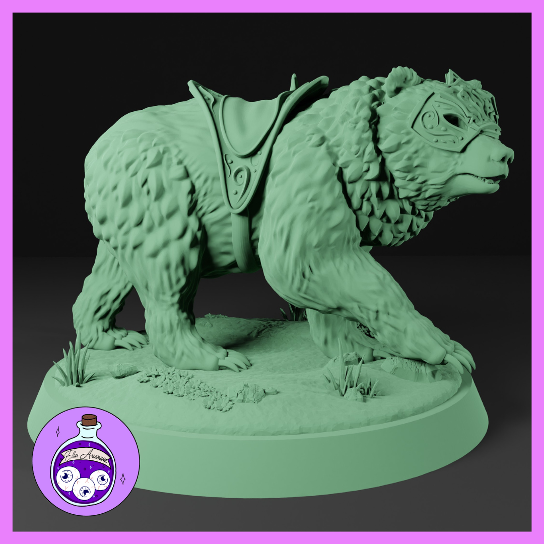 Dungeons & Dragons Armored Grizzly Bear Miniature