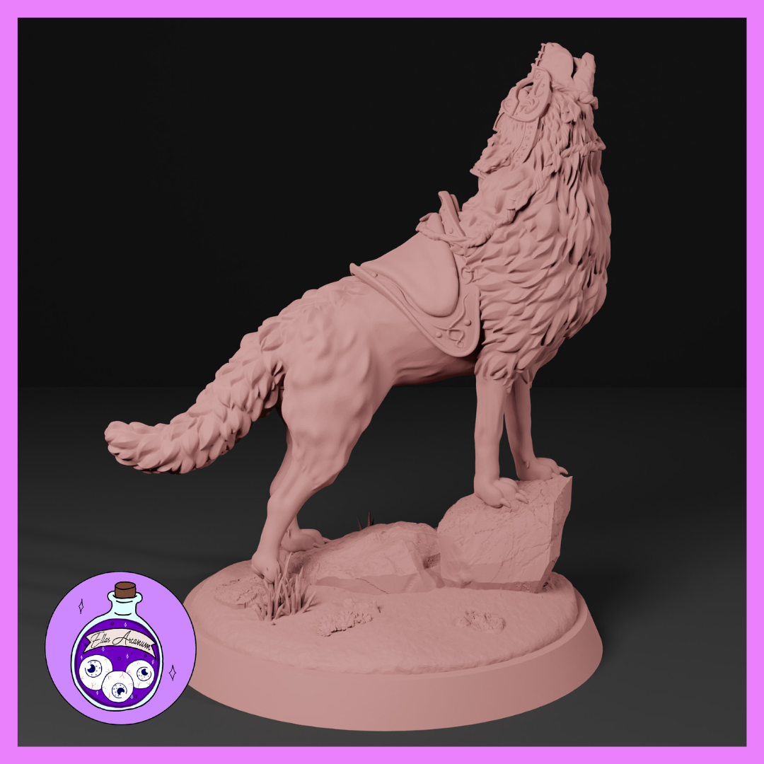 Dungeons & Dragons Armored Wolf Steed Miniature