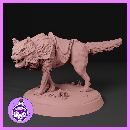 Dungeons & Dragons Armored Wolf Steed Miniature
