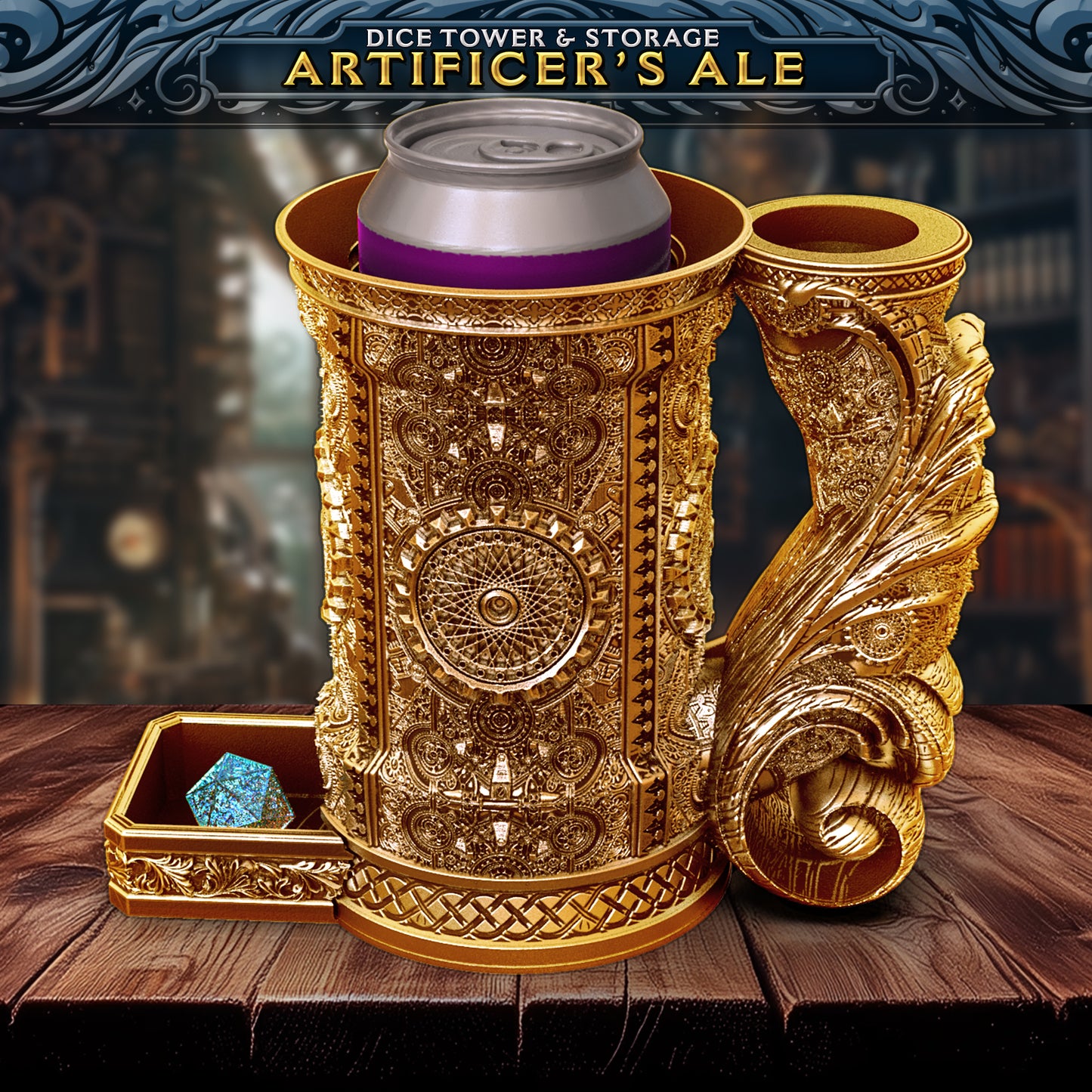 Artificer's Ale Dice Tankard and Dice Vault