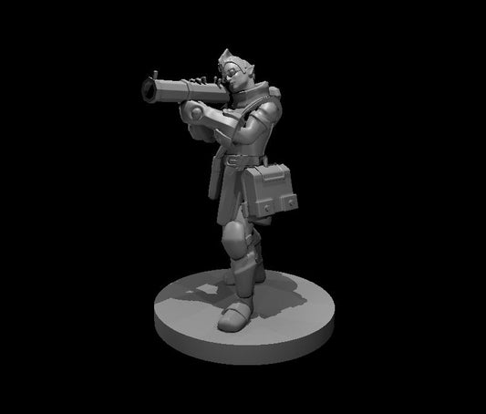Dungeons & Dragons Elf Artificer with Shoulder Cannon Miniature