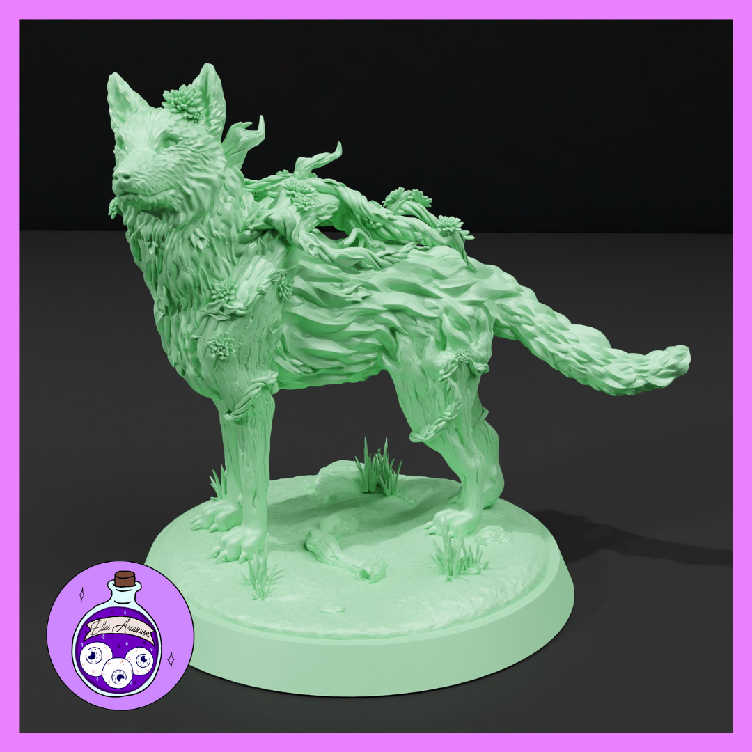 Dungeons & Dragons Forest Spirit Wolf Miniature