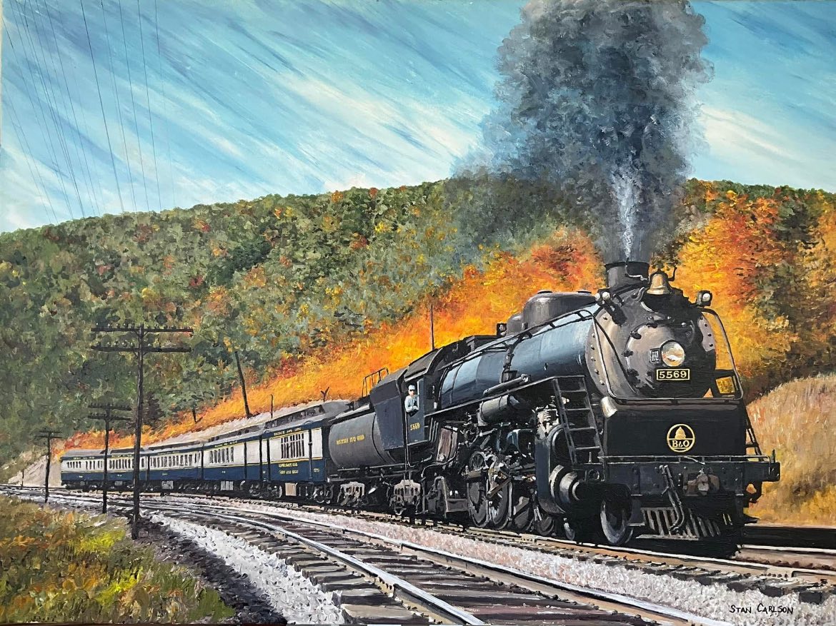 BALTIMORE & OHIO RAILROAD TYPE T-3t PACIFIC CLASS 4-8-2 LOCO No 5569 - Hueforge