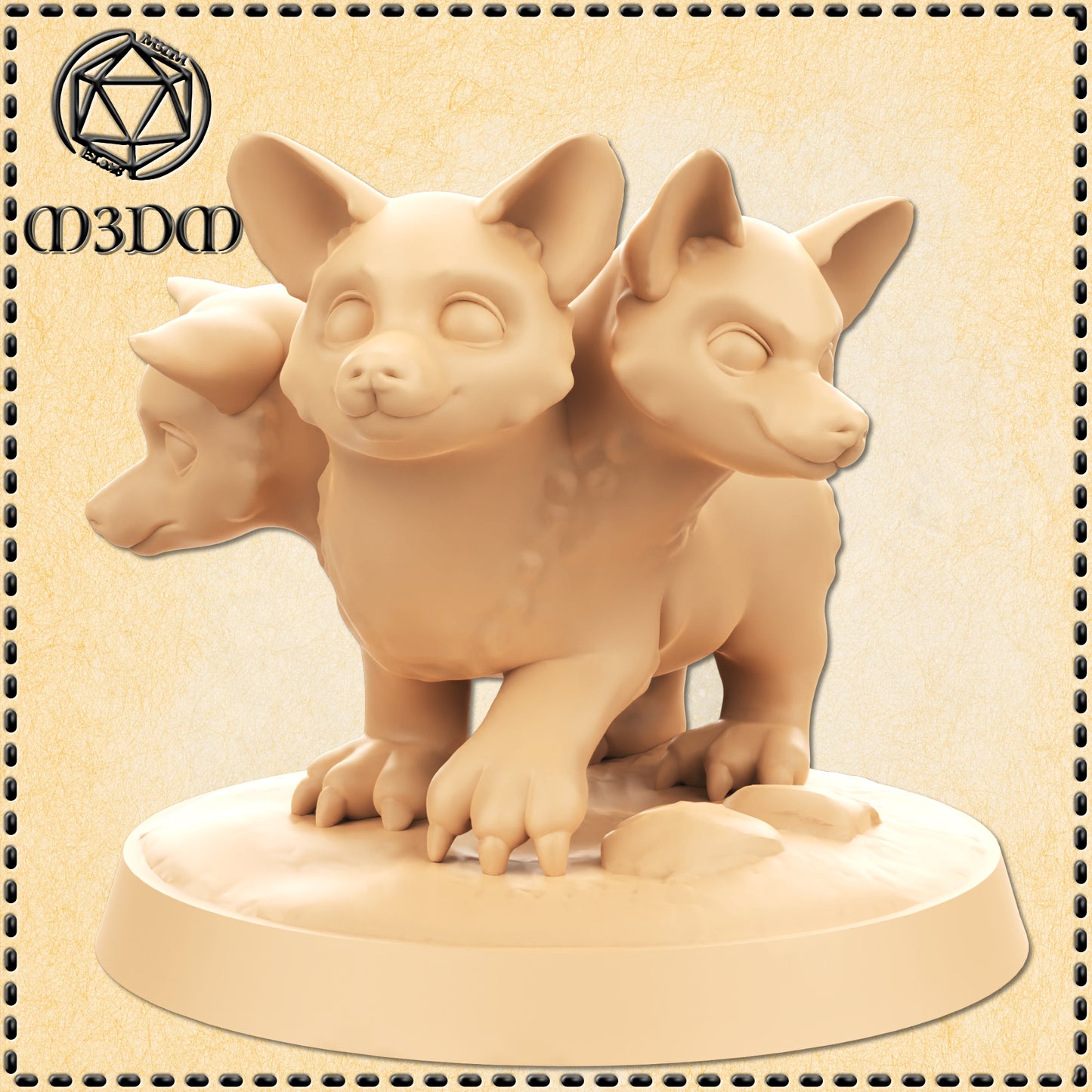 Dungeons & Dragons Baby Corgi Cerberus Miniature