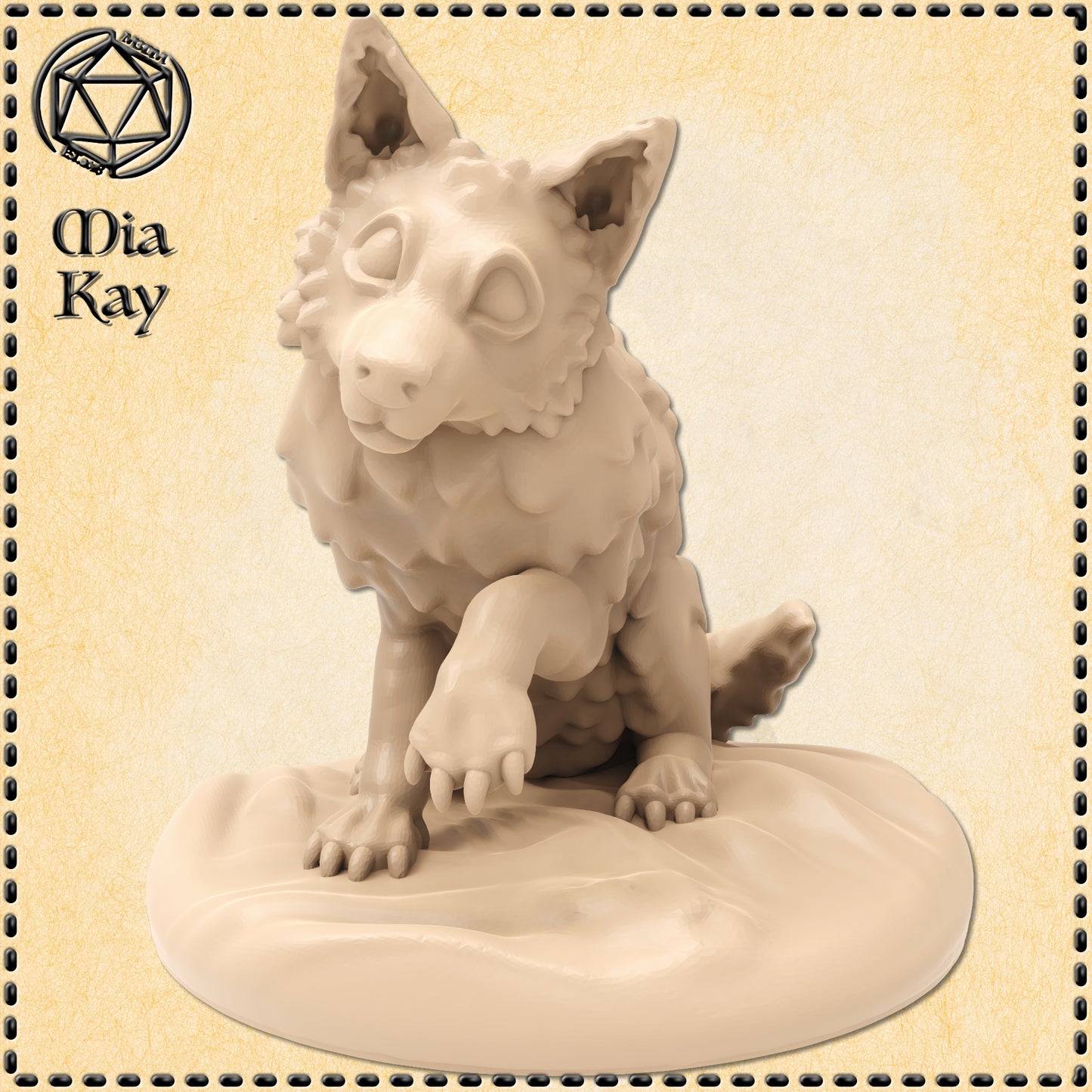 Dungeons & Dragons Baby Direwolf Miniature