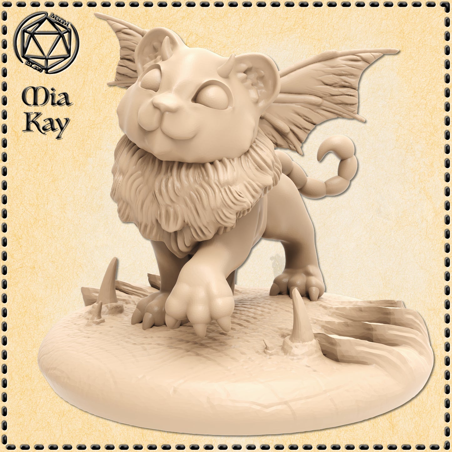 Dungeons & Dragons Baby Manticore Miniature