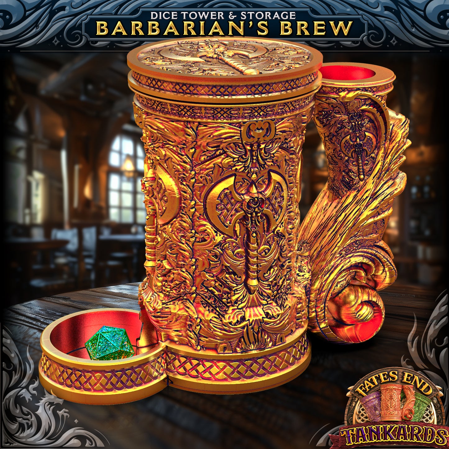 Barbarian's Brew Dice Tankard and Dice Vault