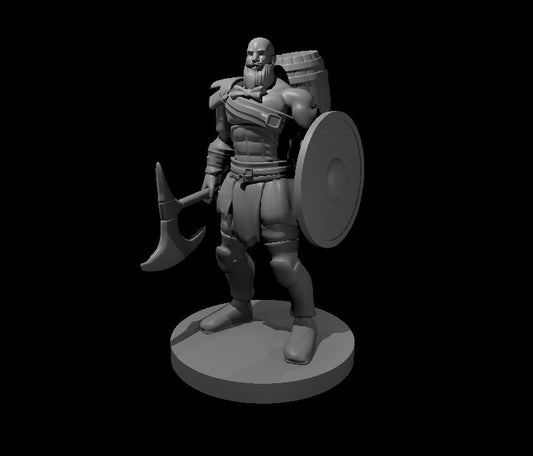 Dungeons & Dragons Barbarian with Beer Barrel on his back Miniature