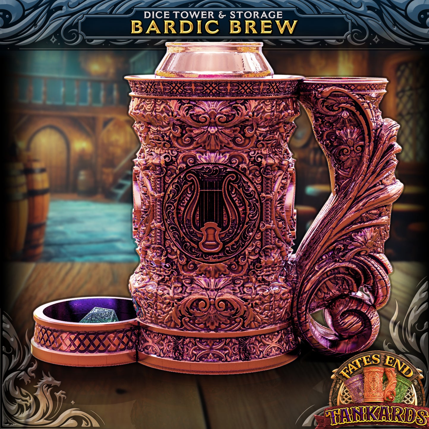 Bardic Brew Dice Tankard and Dice Vault