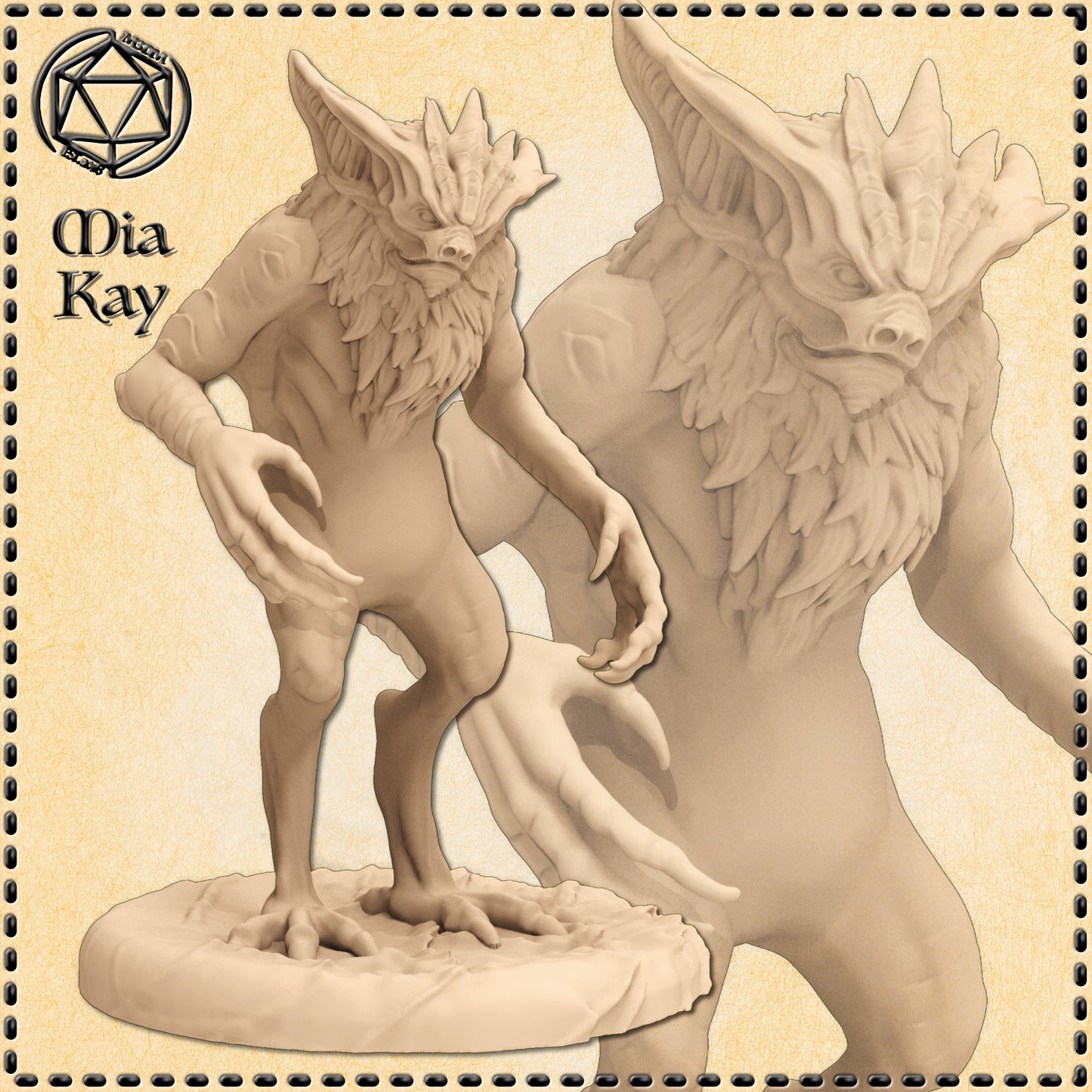Dungeons & Dragons Bat Humanoid Miniature