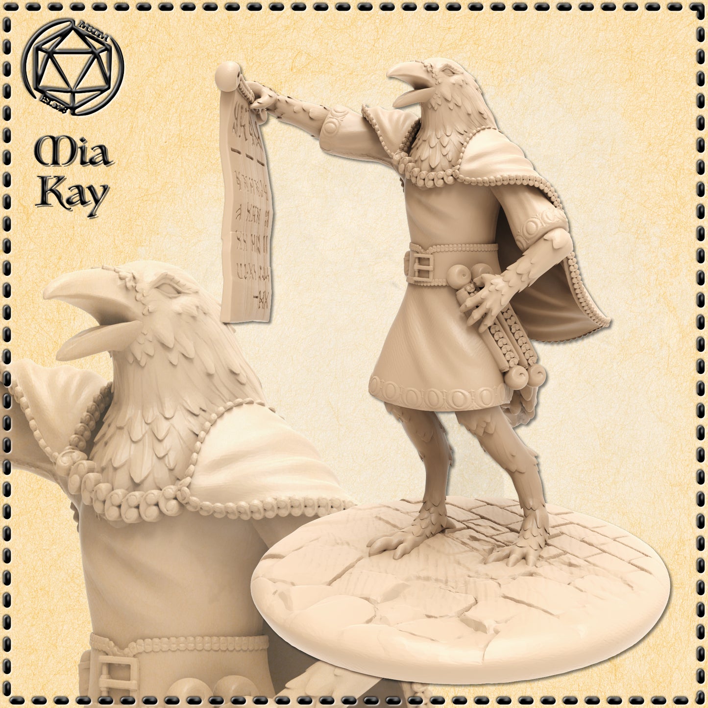 Dungeons & Dragons Birdfolk Town Crier Miniature