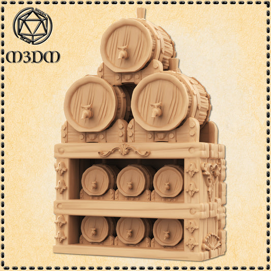 Dungeons & Dragons Brewery Bar with Kegs Miniature