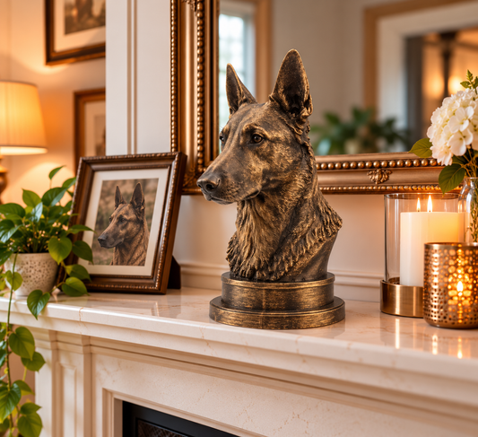 Belgian Malinois Bust