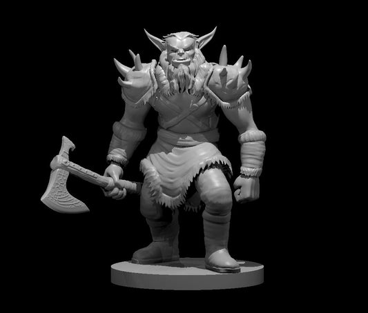 Dungeons & Dragons Bugbear Barbarian Miniature