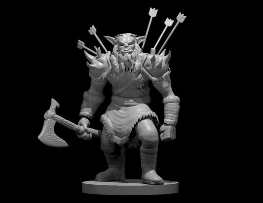 Dungeons & Dragons Bugbear Barbarian Undead Miniature