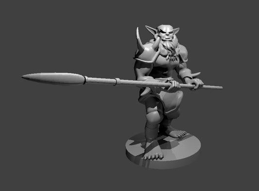 Dungeons & Dragons Bugbear with Lance Miniature