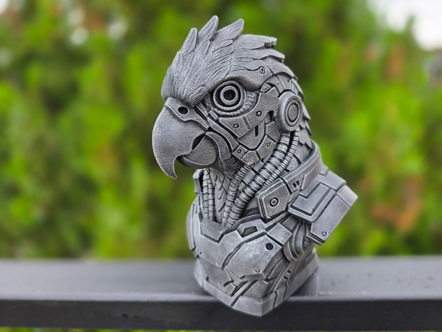 Cyberpunk Macaw Bust