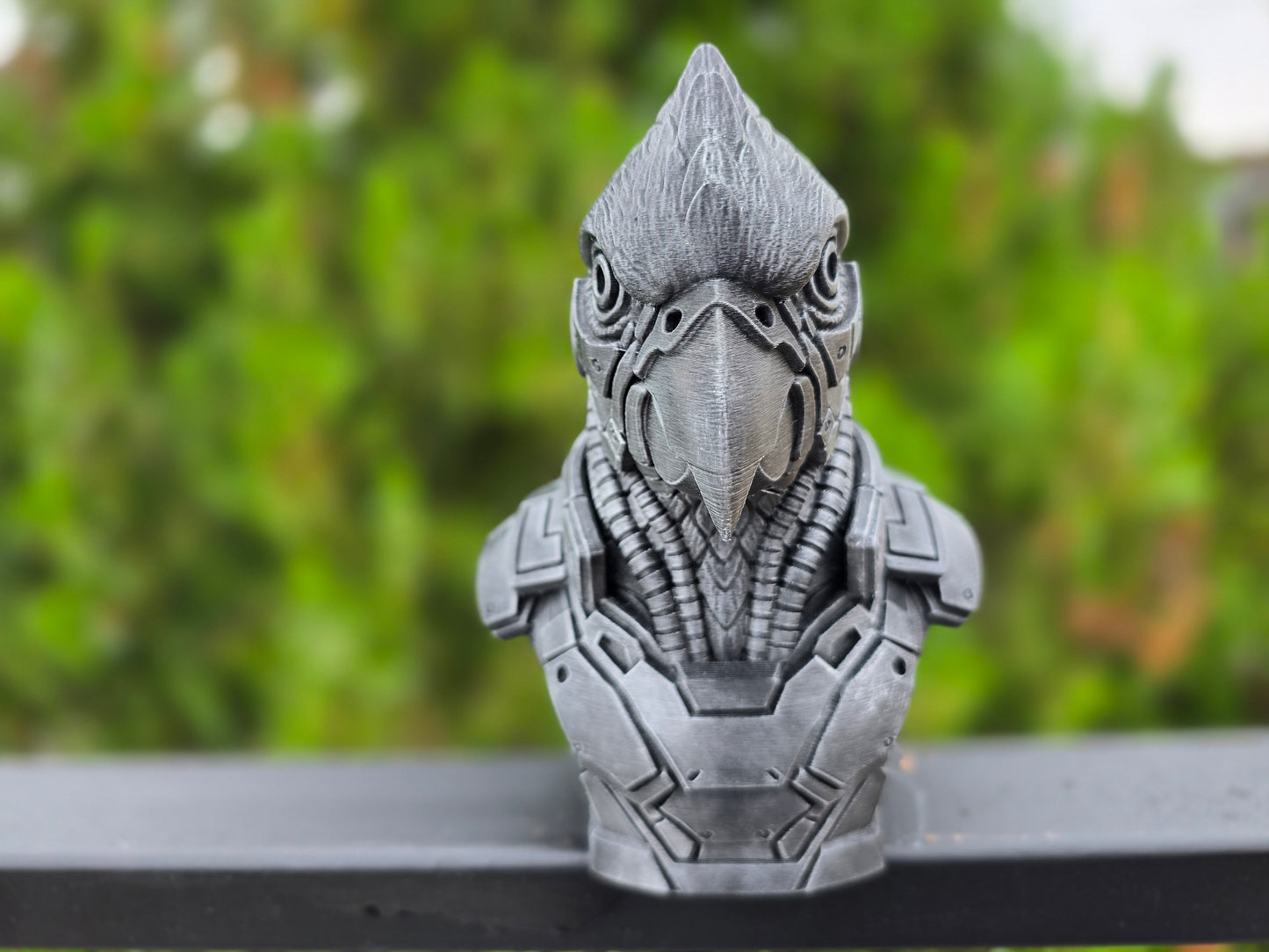 Cyberpunk Macaw Bust