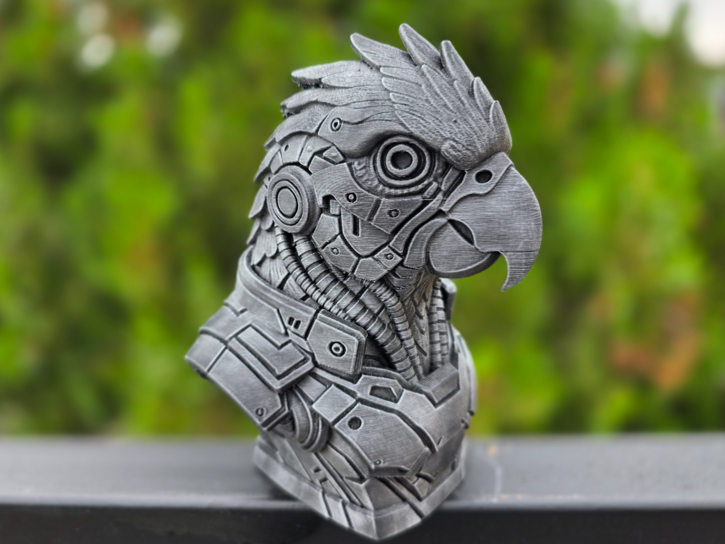 Cyberpunk Macaw Bust