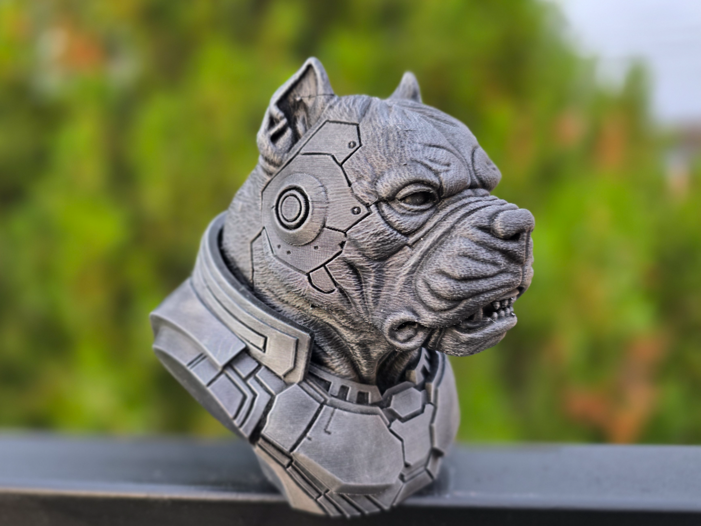 Cyberpunk American Bully Bust