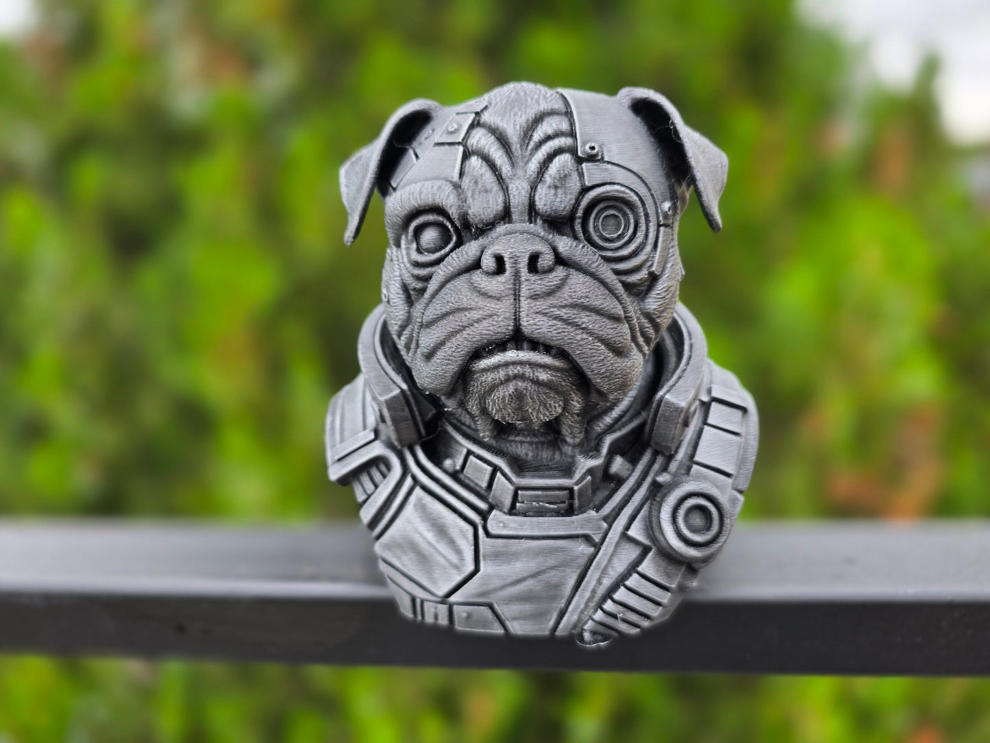Cyberpunk Pug Bust