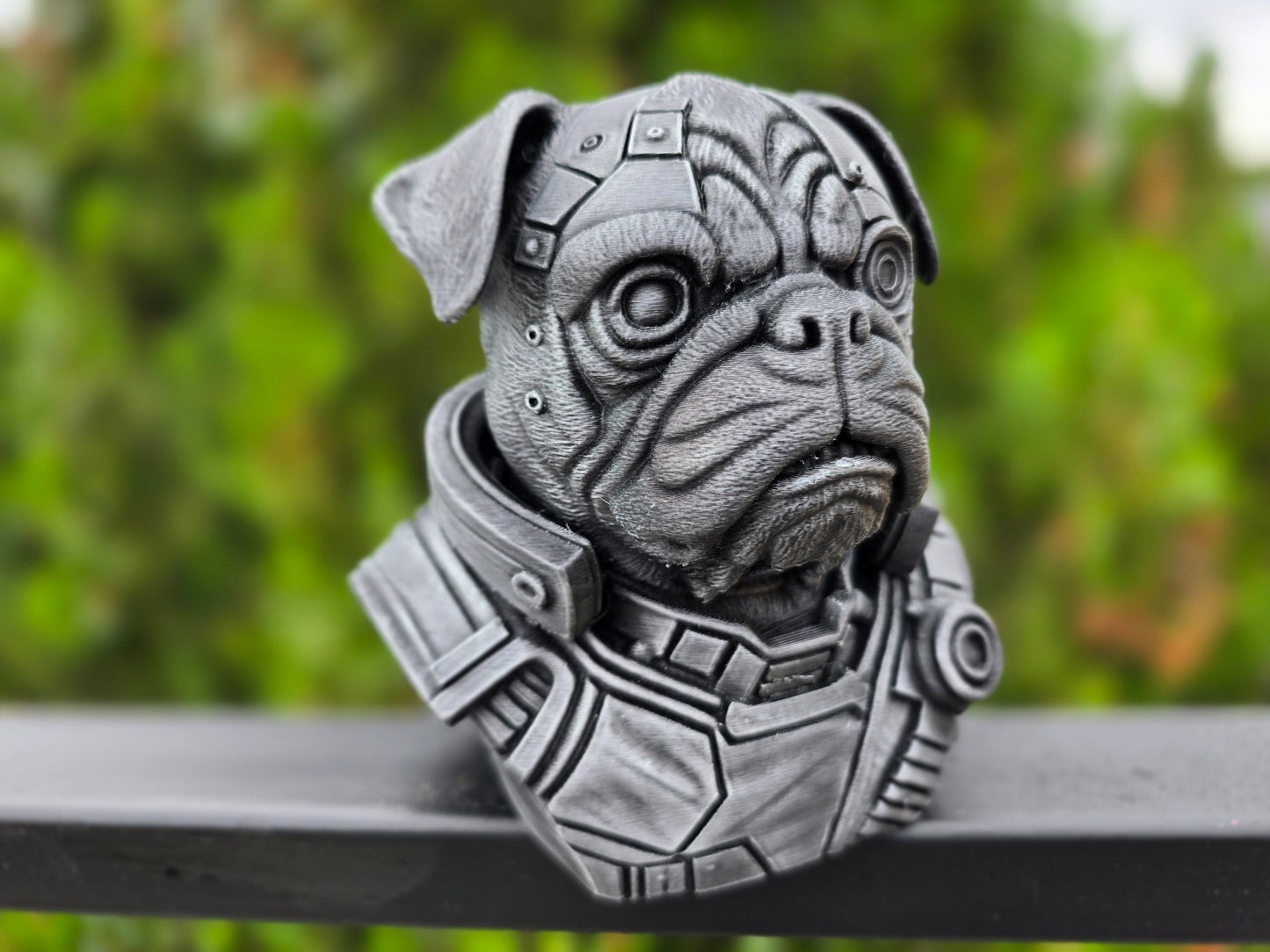 Cyberpunk Pug Bust