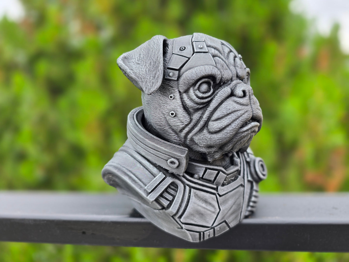 Cyberpunk Pug Bust