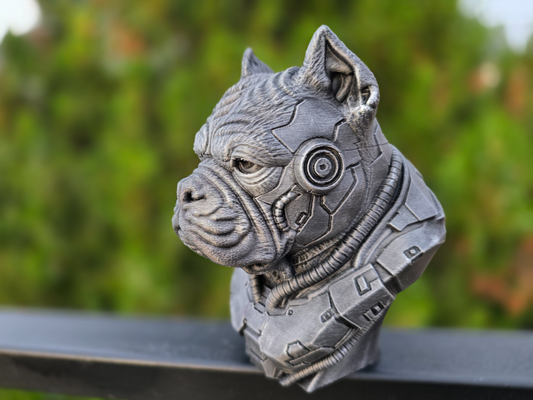 Cyberpunk American Bully Bust
