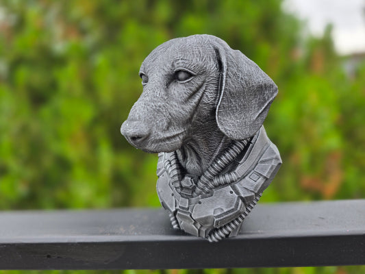 Cyberpunk Dachshund Bust