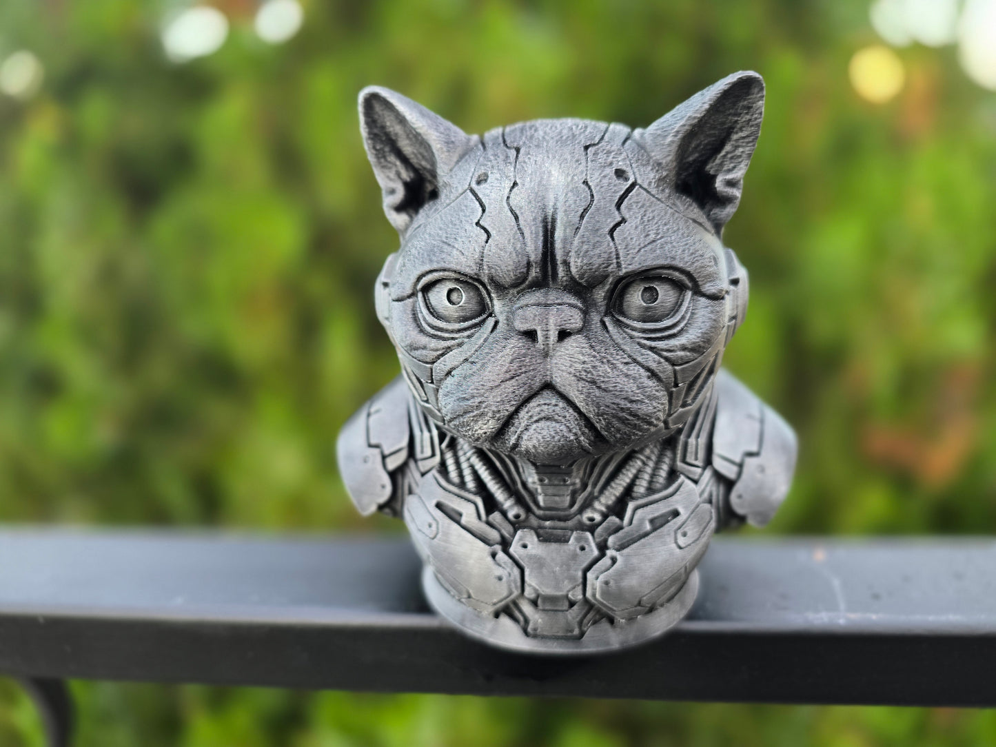 Cyberpunk Exotic Shorthair Cat Bust