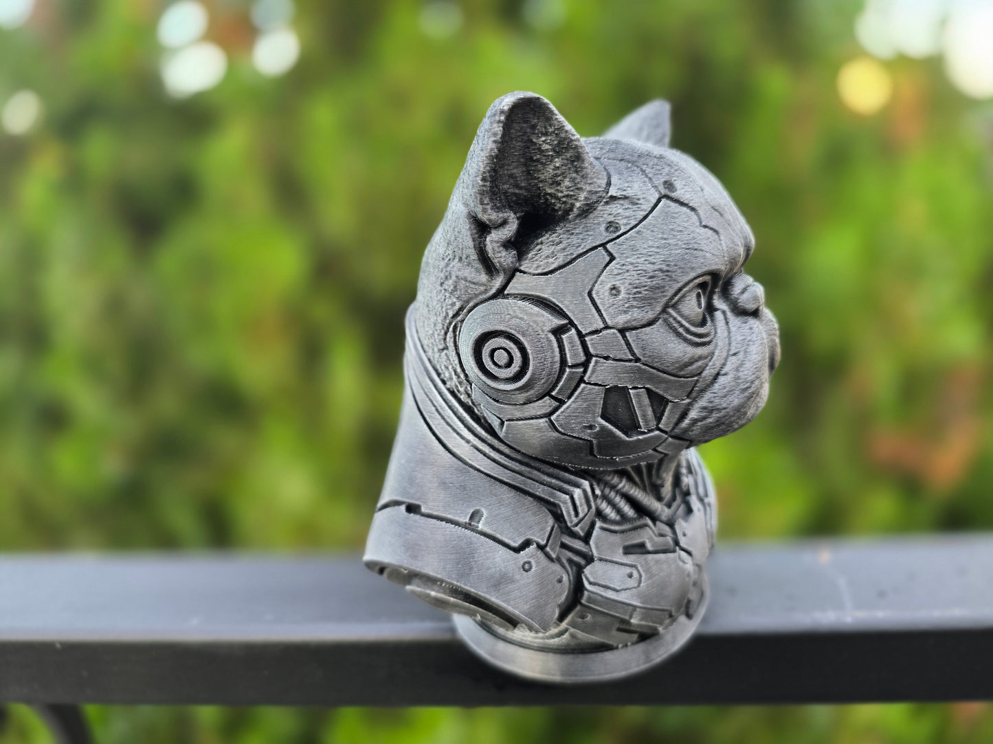 Cyberpunk Exotic Shorthair Cat Bust