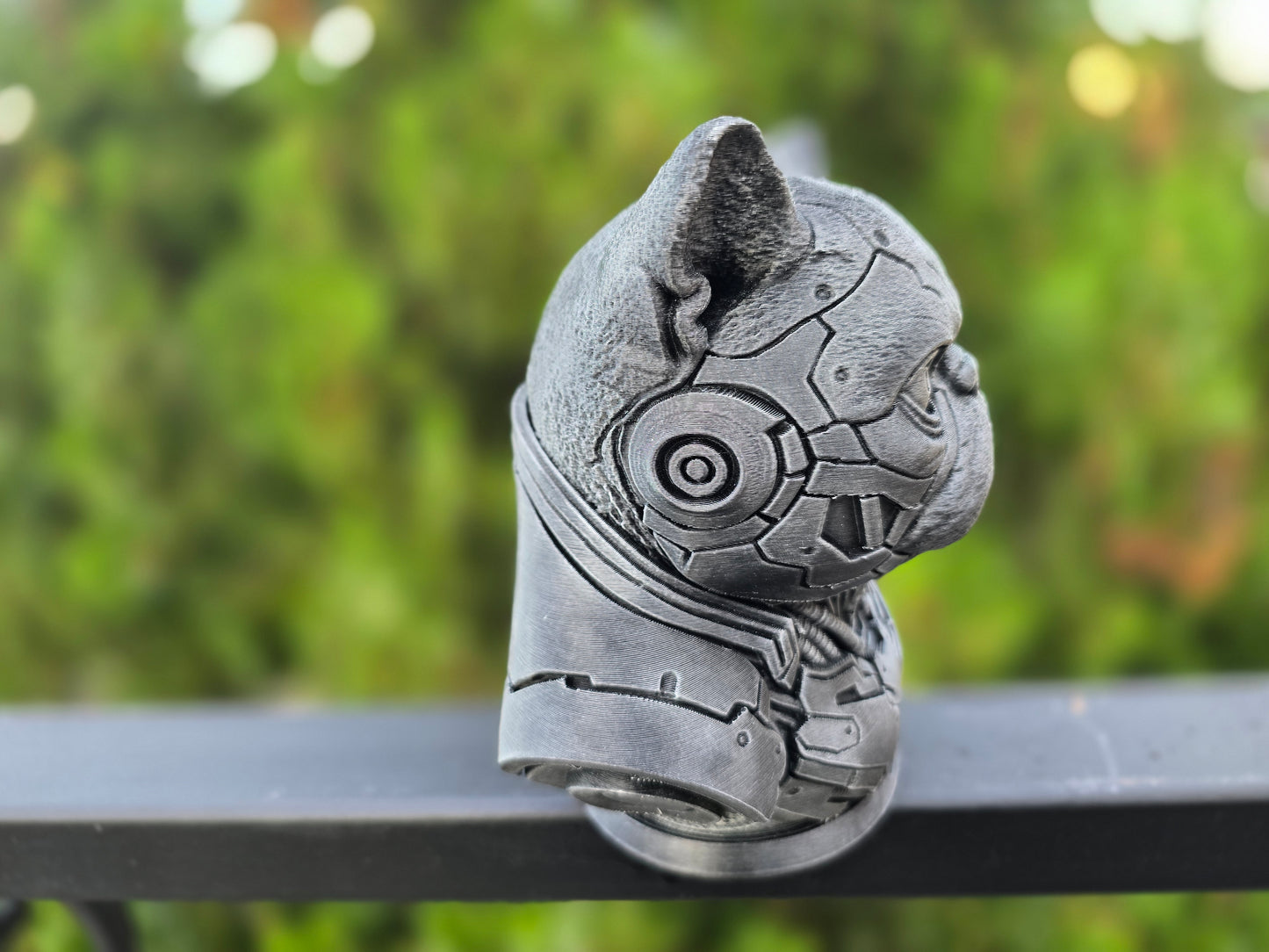 Cyberpunk Exotic Shorthair Cat Bust